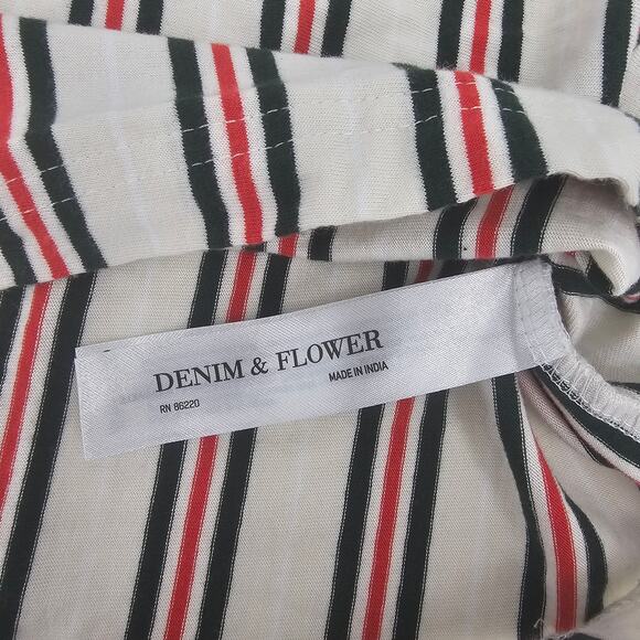 Denim & Flower D & F Rick Singh Striped Tiger crewneck t-shirt Men's S 3003 - Picture 5 of 9